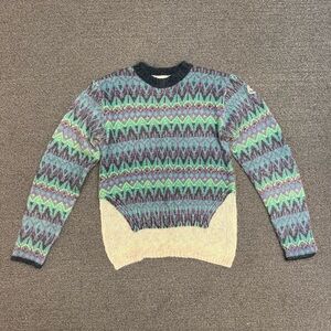 Moncler Jacquard-Knit Sweater in Army Green